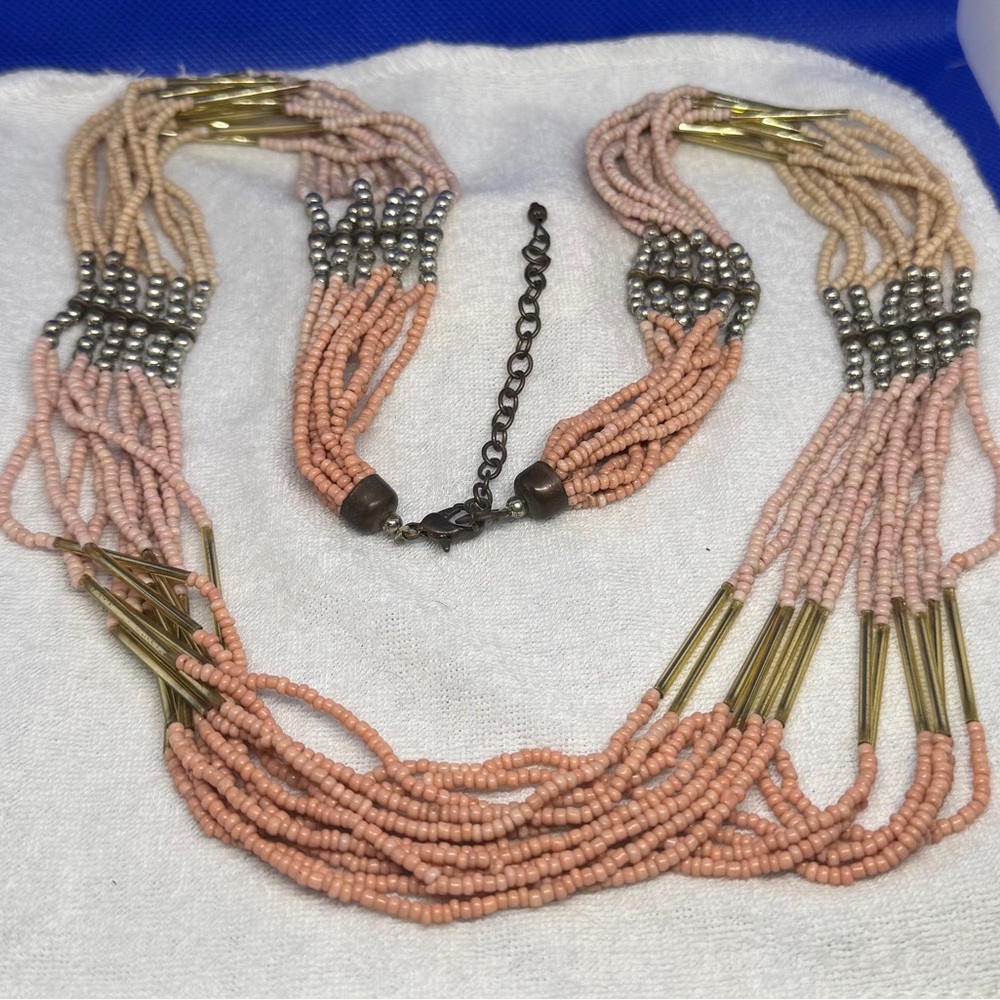 Elegant Multi-Strand Beaded Necklace - Picture 4 of 4